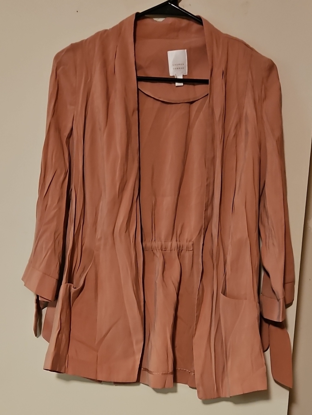 LC Lauren Conrad Open-Front Blazer in Rosewood
